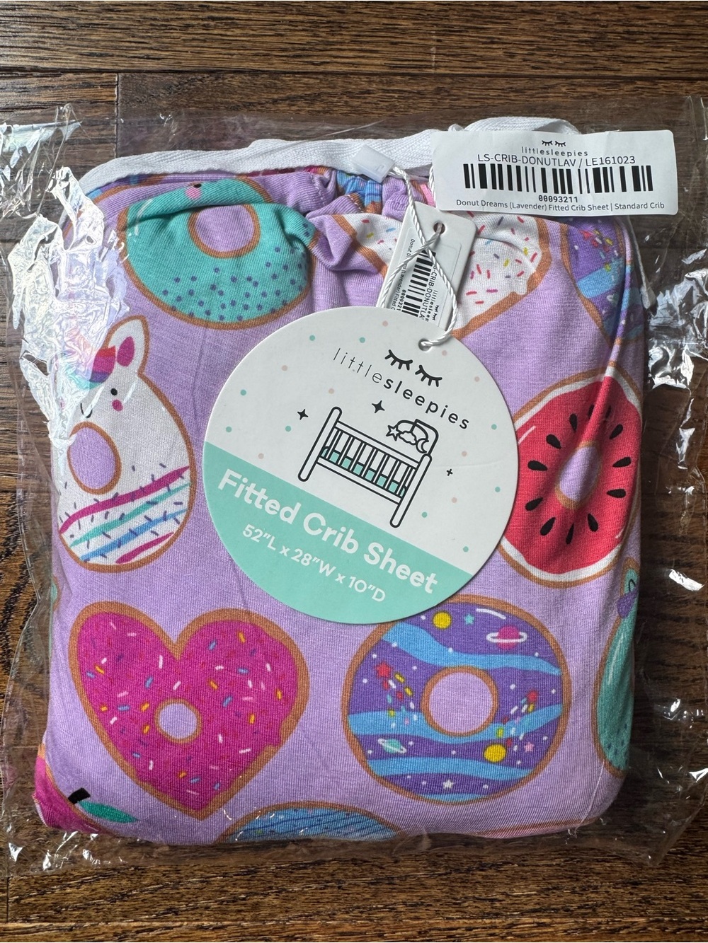 Little Sleepies Lavender Donut Dreams Fitted Crib Sheet - NWT